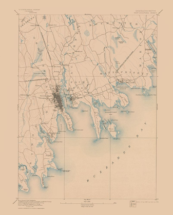 Picture of NEW BEDFORD MASSACHUSETTS SHEET - USGS 1893