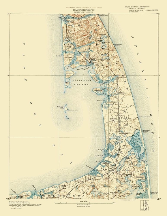 Picture of WELLFLEET MASSACHUSETTS SHEET - USGS 1887