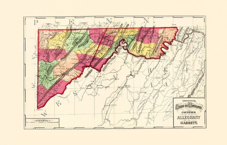 Picture of ALLEGHANY  GARRET MARYLAND - MARTENET 1873