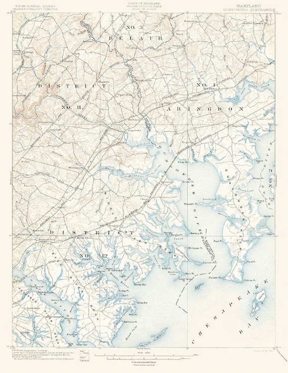 Picture of GUNPOWDER MARYLAND PENNSYLVANIA QUAD - USGS 1901