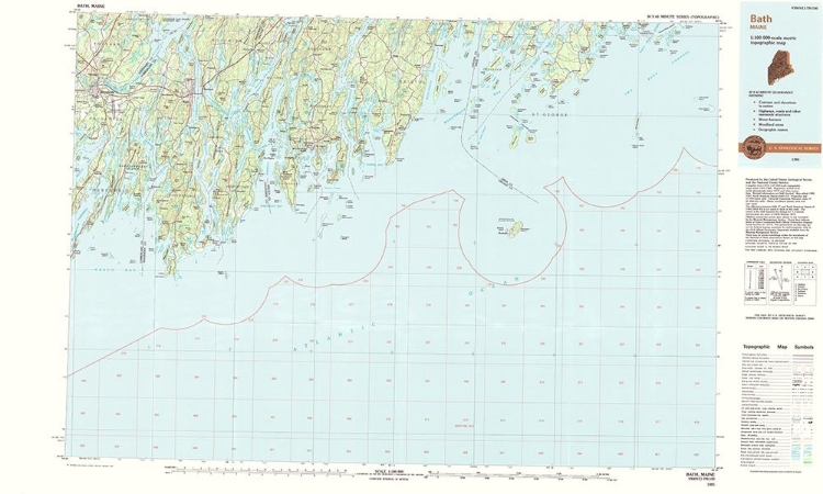 Picture of BATH MAINE QUAD - USGS 1985