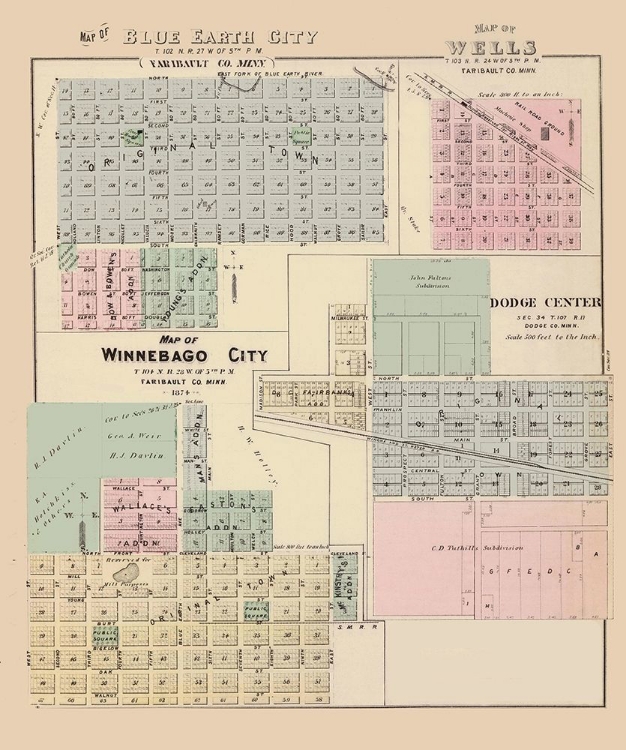 Picture of BLUE EARTH CITY MINNESOTA - ANDREAS 1874