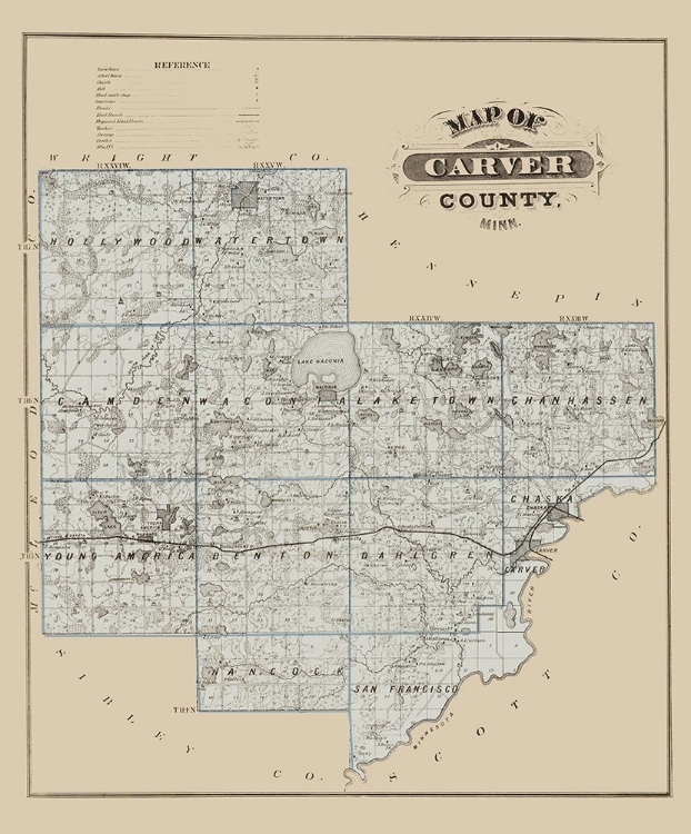 Picture of CARVER MINNESOTA LANDOWNER - ANDREAS 1874