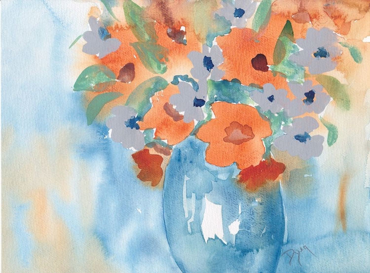 Picture of ORANGE BLUE BOUQUET