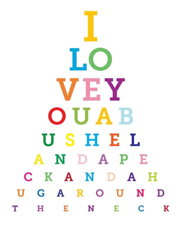 Picture of COLORFUL EYE CHART 1