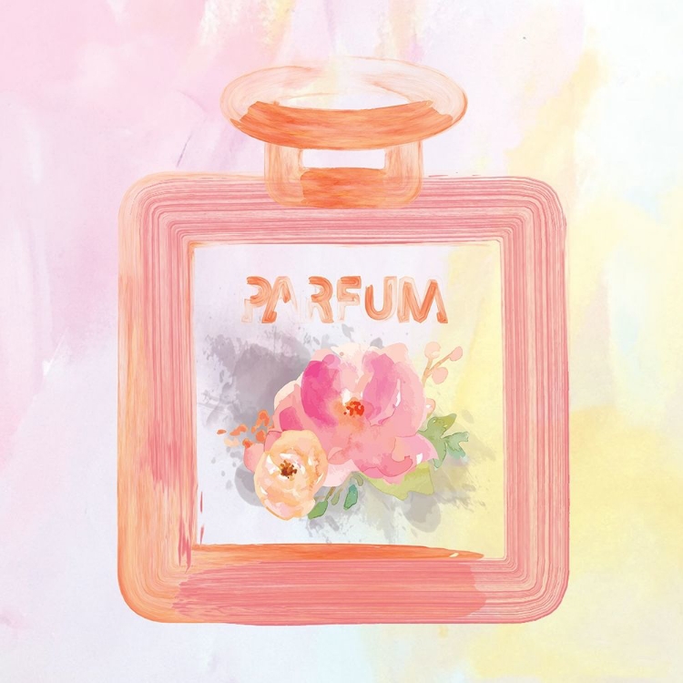 Picture of WATERCOLOR PERFUME BOTTLES FLOWERS 1