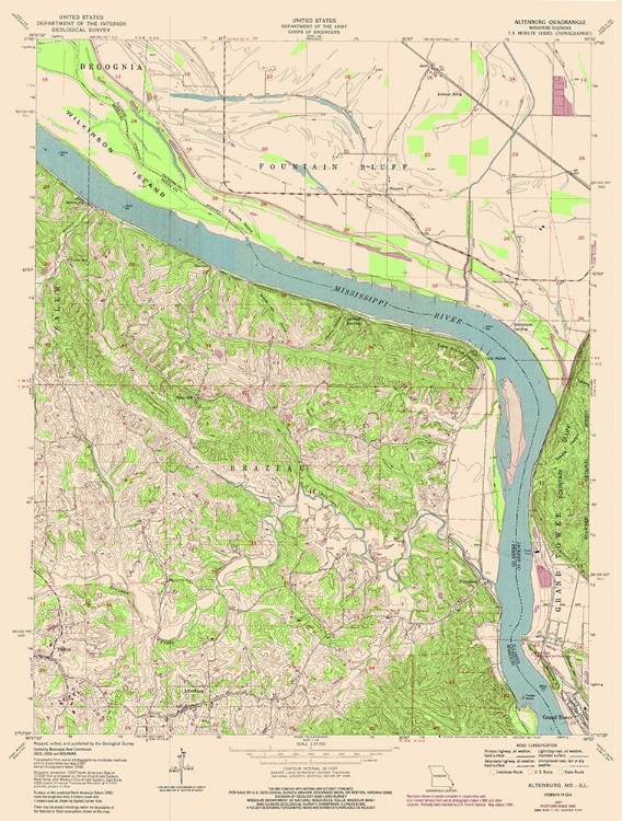 Picture of ALTENBURG MISSOURI QUAD - USGS 1947