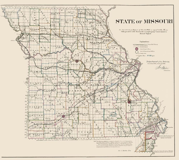 Picture of MISSOURI - USGLO 1866