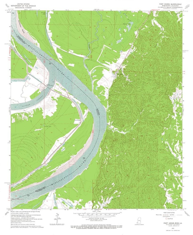 Picture of FORT ADAMS MISSISSIPPI QUAD - USGS 1965