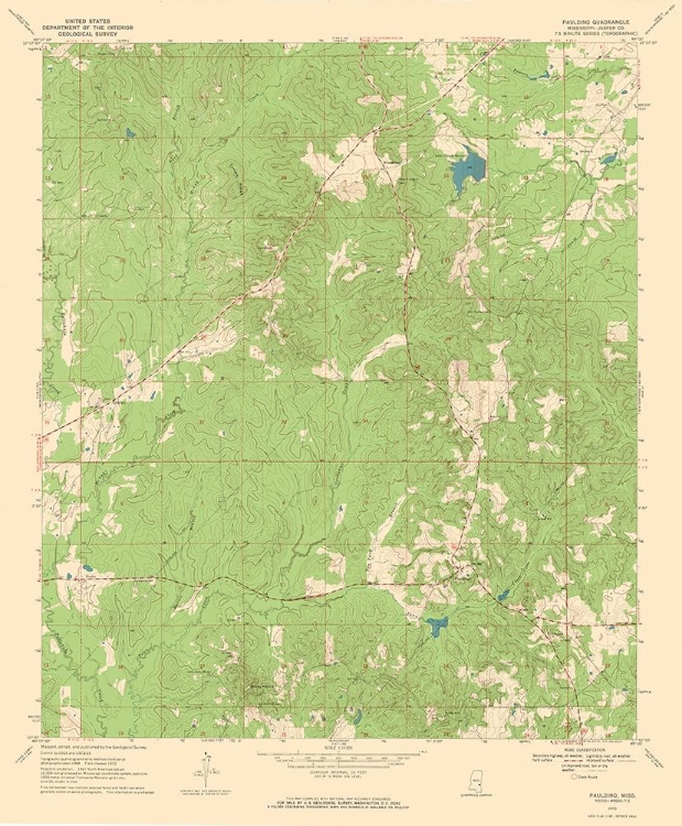 Picture of PAULDING MISSISSIPPI QUAD - USGS 1970