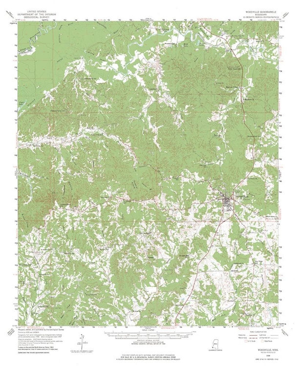 Picture of WOODVILLE MISSISSIPPI QUAD - USGS 1958