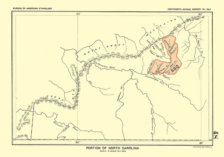 Picture of NORTH CAROLINA - PORTION - HOEN 1896