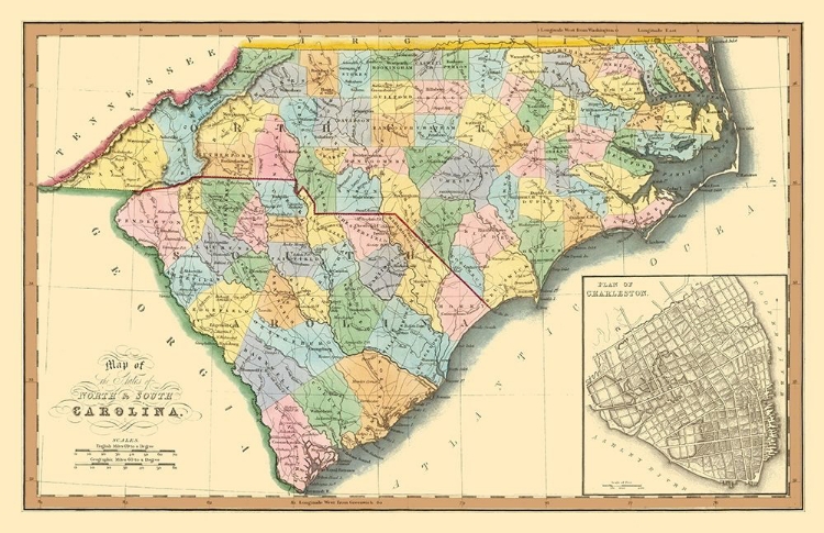 Picture of NORTH CAROLINA, SOUTH CAROLINA - HINTON 1832