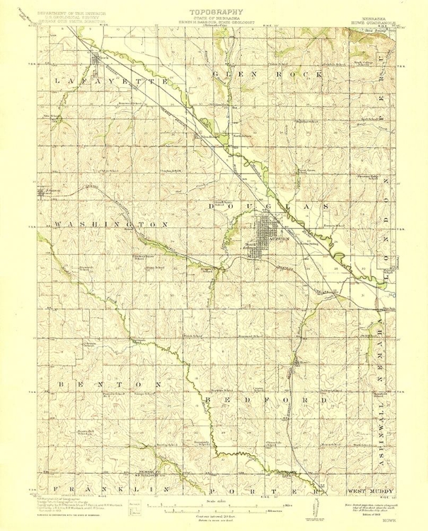 Picture of HOWE NEBRASKA QUAD - USGS 1915