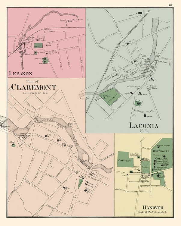 Picture of CLAREMONT NEW HAMPSHIRE - HITCHCOCK 1877