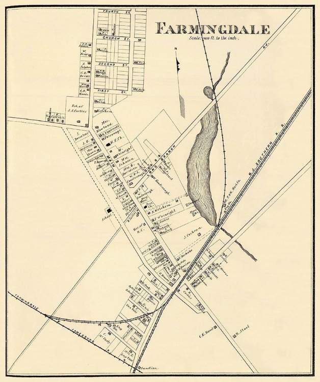 Picture of FARMINGDALE NEW JERSEY LANDOWNER - WOOLMAN 1878