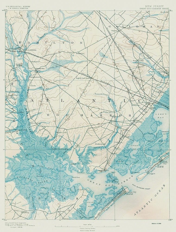 Picture of GREAT EGG HARBOR NEW JERSEY QUAD - USGS 1890