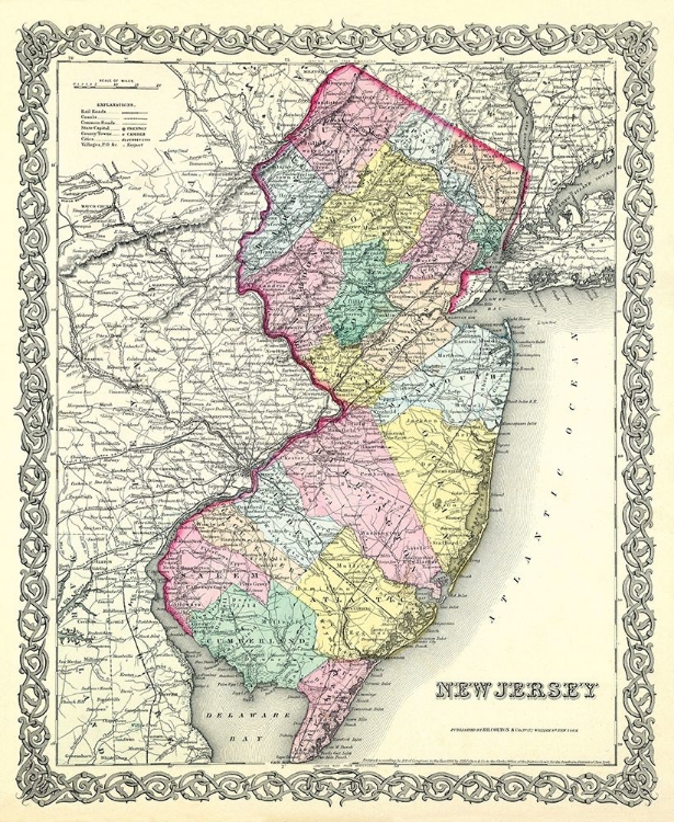 Picture of NEW JERSEY - COLTON 1856