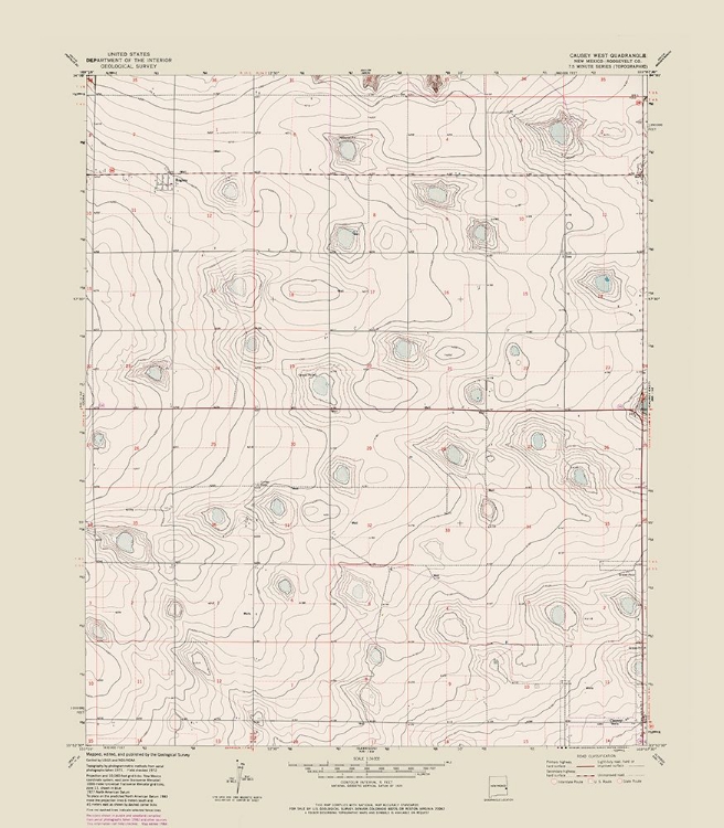 Picture of WEST CAUSEY NEW MEXICO QUAD - USGS 1972