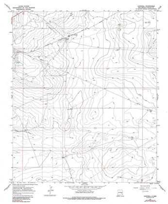 Picture of CAMPBELL NEW MEXICO QUAD - USGS 1967