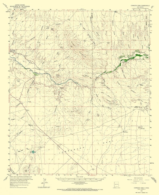 Picture of CANADOR PEAK NEW MEXICO QUAD - USGS 1959