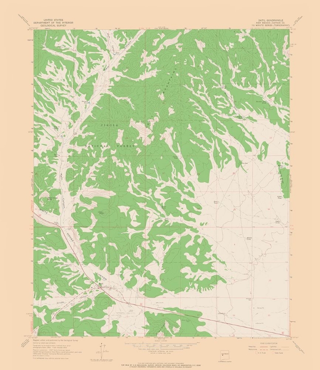 Picture of DATIL NEW MEXICO QUAD - USGS 1963