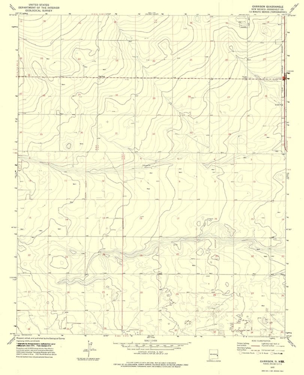 Picture of GARRISON NEW MEXICO QUAD - USGS 1972