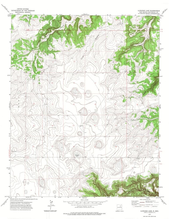 Picture of LLONIDAS LAKE NEW MEXICO QUAD - USGS 1972