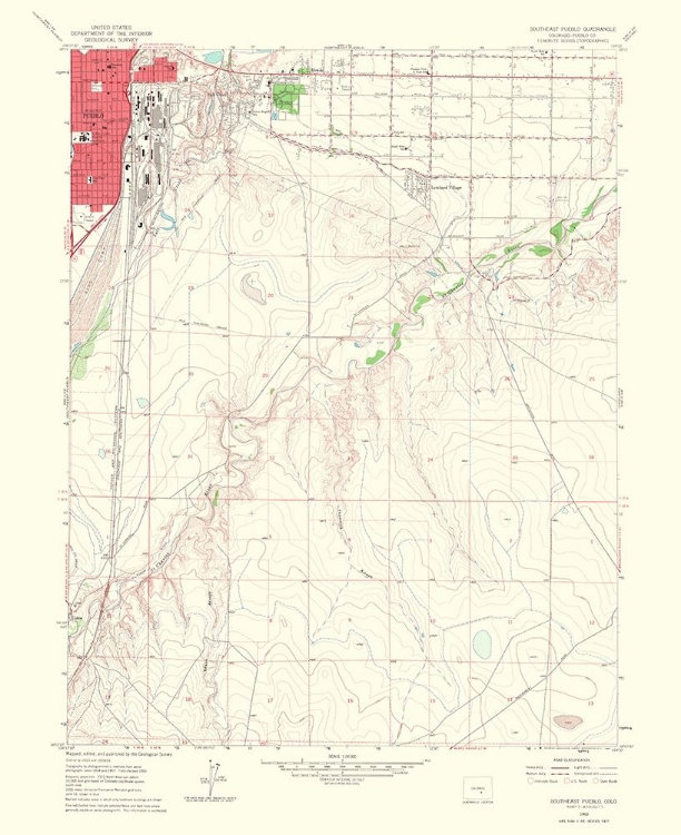 Picture of EAST PUEBLO SOUTHEAST COLORADO QUAD - USGS 1960