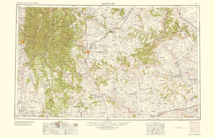 Picture of SANTA FE NEW MEXICO QUAD - USGS 1958