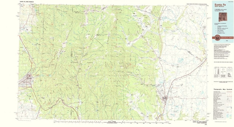 Picture of SANTA FE NEW MEXICO QUAD - USGS 1983