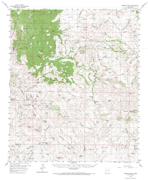 Picture of STEEPLE ROCK NEW MEXICO QUAD - USGS 1959