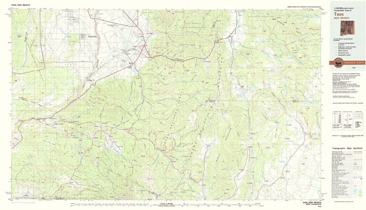 Picture of TAOS NEW MEXICO QUAD - USGS 1983