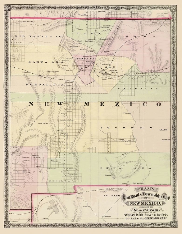 Picture of NEW MEXICO TERRITORY - CRAM 1875