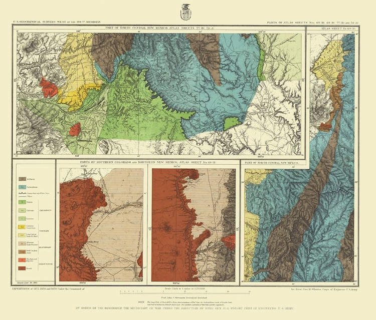 Picture of NEW MEXICO COLORADO SHEET - US ARMY 1886