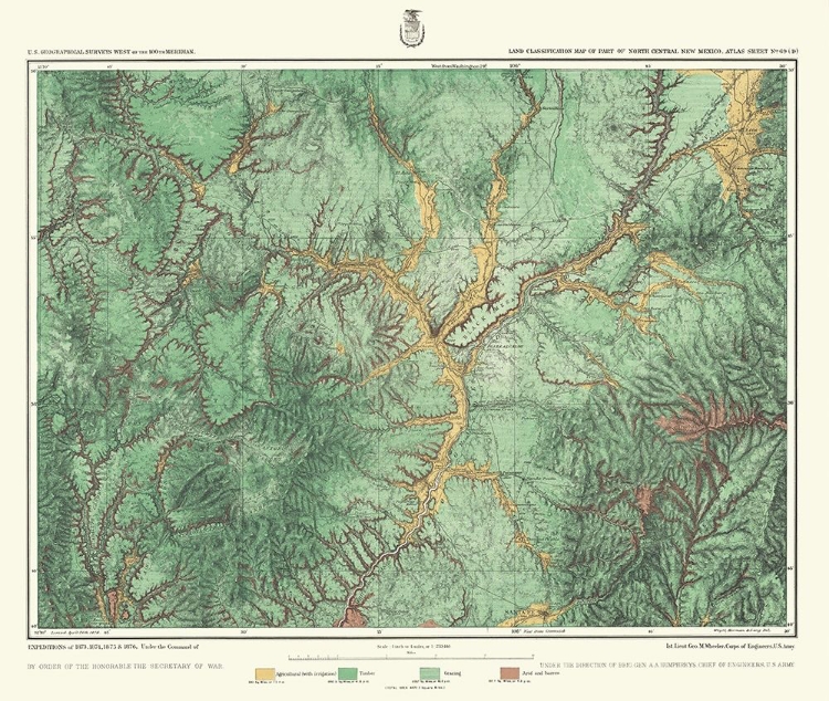 Picture of NEW MEXICO LAND CLASSIFICATION SHEET - US ARMY