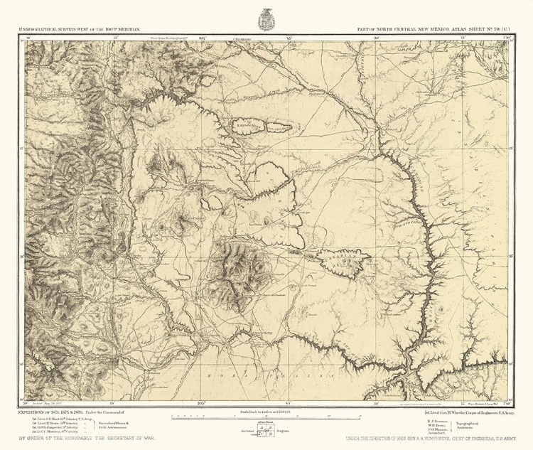 Picture of NEW MEXICO NORTH NEW MEXICO SHEET - US ARMY 1877