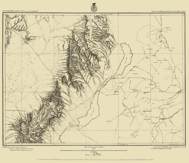 Picture of NEW MEXICO 1 OF 2 SHEET - US ARMY 1877