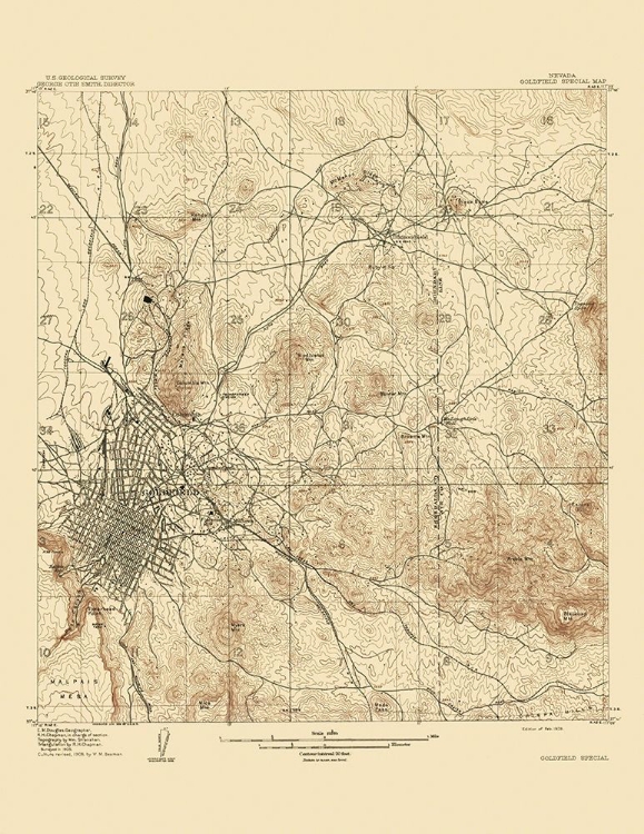 Picture of GOLDFIELD SPECIAL NEVADA QUAD - USGS 1909