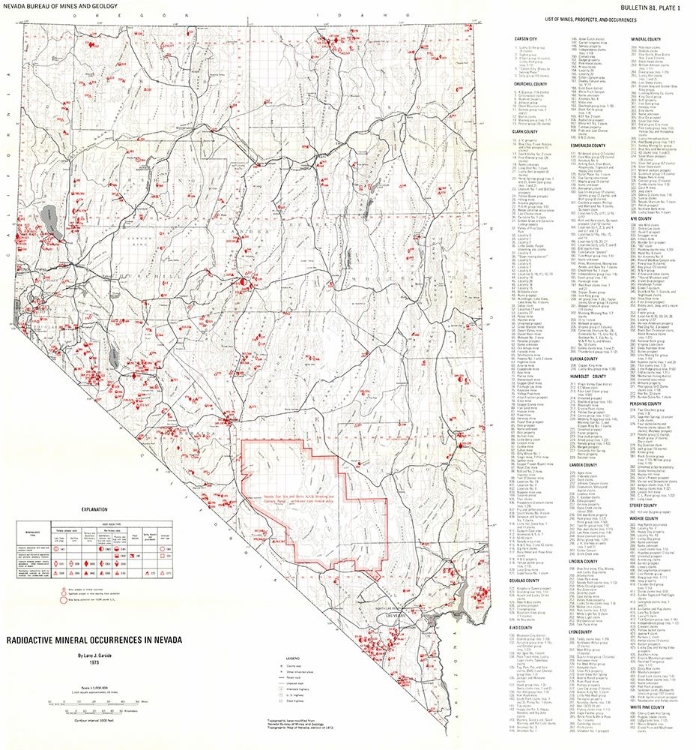 Picture of RADIOACTIVE MINERALS NEVADA MINES - GARSIDE 1973