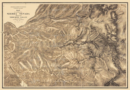 Picture of PART OF SIERRA NEVADA CALIFORNIA - WHITNEY 1867