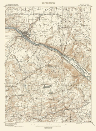 Picture of AMSTERDAM NEW YORK SHEET - USGS 1895