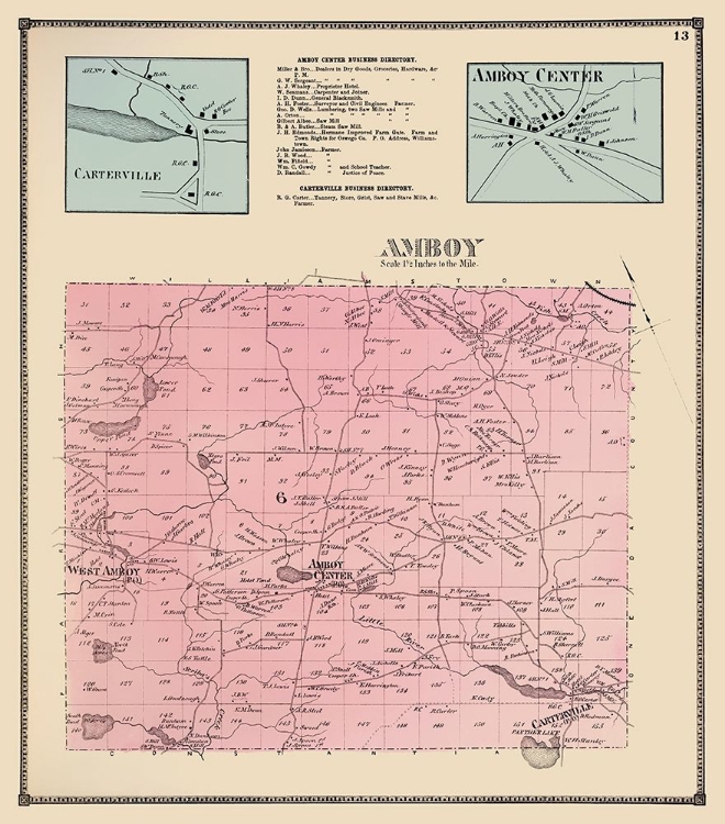 Picture of AMBOY NEW YORK LANDOWNER - STONE 1867