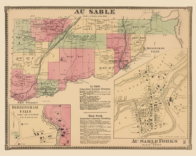 Picture of AU SABLE NEW YORK - BEERS 1869