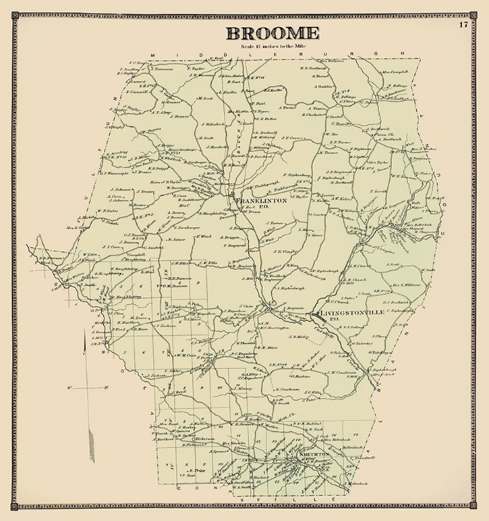 Picture of BROOME NEW YORK LANDOWNER - BEERS 1866