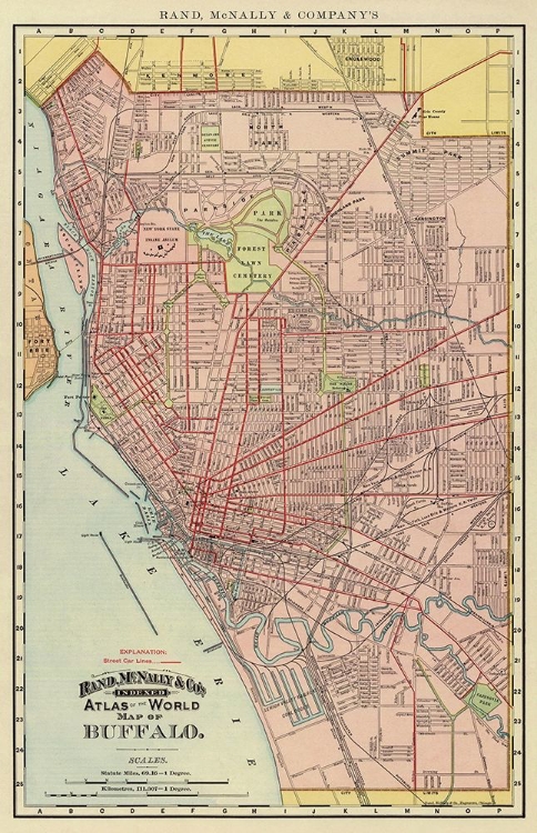 Picture of BUFFALO NEW YORK - RAND MCNALLY 1892