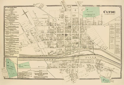 Picture of CLYDE CITY NEW YORK LANDOWNER - BEERS 1874