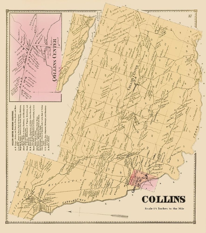 Picture of COLLINS NEW YORK LANDOWNER - STONE 1866