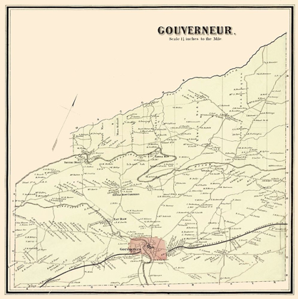 Picture of GOUVERNEUR NEW YORK LANDOWNER - STONE 1865