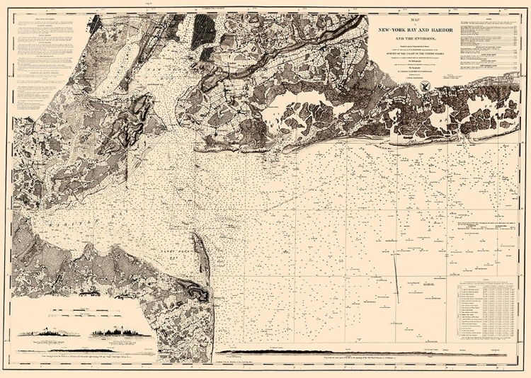 Picture of NEW YORK BAY AND HARBOR - USCS 1845